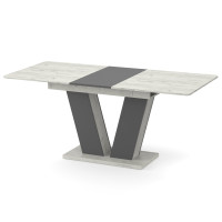 Стол раздвижной ДЕН Дуб крафт белый/Графит (558830)