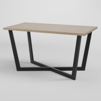 Стіл обідній лофт ЛАМА 1380x675 Дуб кремону торро/Чорний (10170-1)