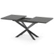 Раздвижной обеденный стол СПАЙДЕР МДФ Вяз металлический/Черный 1400x800 (717538)