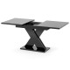 Обідній розсувний стіл ЛАМАР МДФ Чорний глянець (190771)
