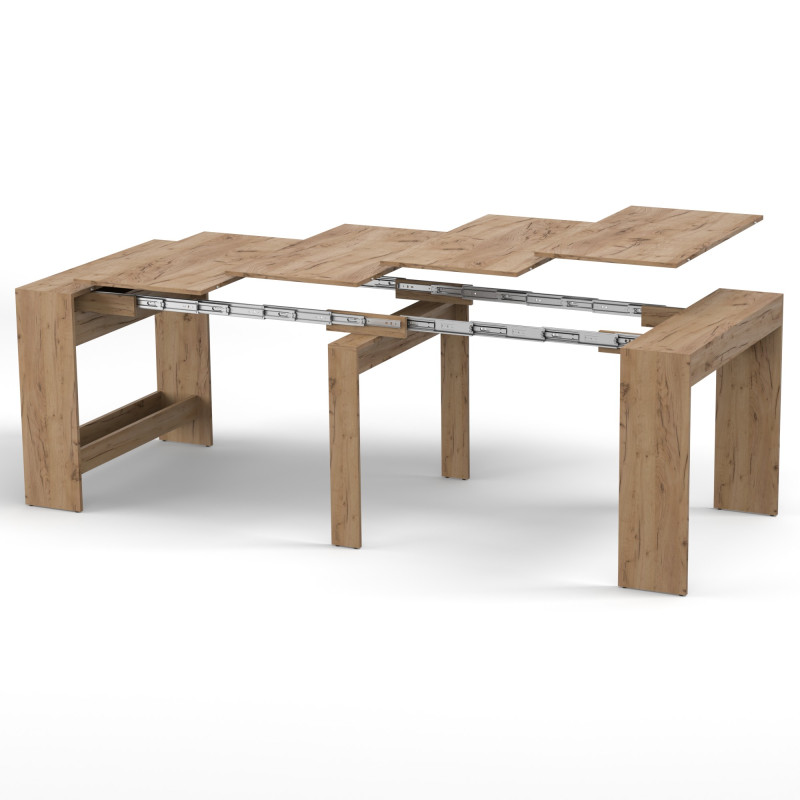 Обідній розсувний стіл для кухні ПІТОН Лайт Дуб крафт золотий (853046)