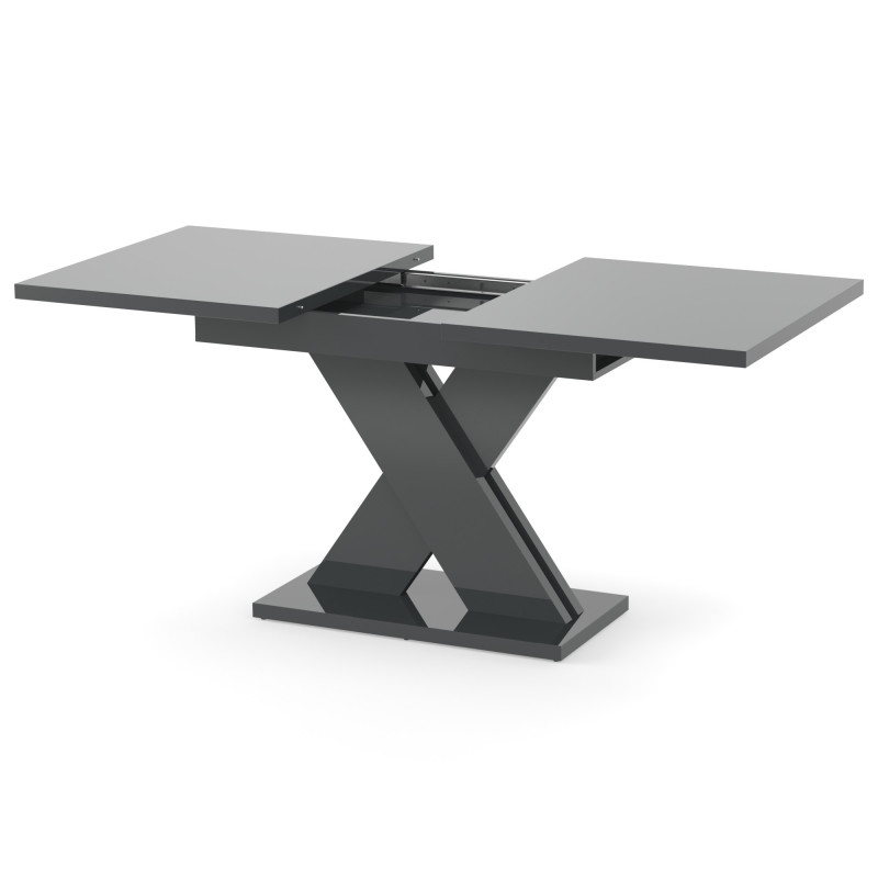 Обеденный раздвижной стол ЛАМАР МДФ Серый глянец (190772)