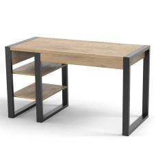 Стіл офісний ВОЛЬФ 1200x600x750 Дуб кремону торро/Чорний (10250)