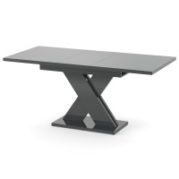 Обеденный раздвижной стол ЛАМАР МДФ Серый глянец (190772)