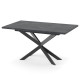 Раздвижной обеденный стол СПАЙДЕР ДСП Угольный камень/Черный 1400x800 (919773)