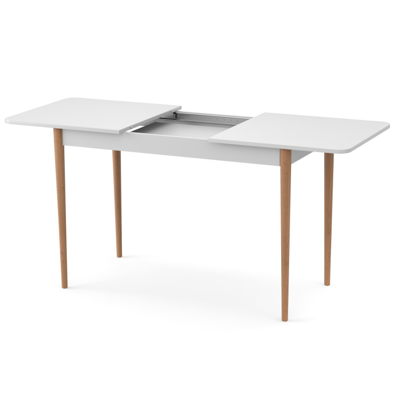 Раздвижной стол МОНО прямоугольный Белый/Лак (474056)
