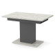 Стіл розсувний ГРЕЙС Дуб крафт білий/Графіт (254033)