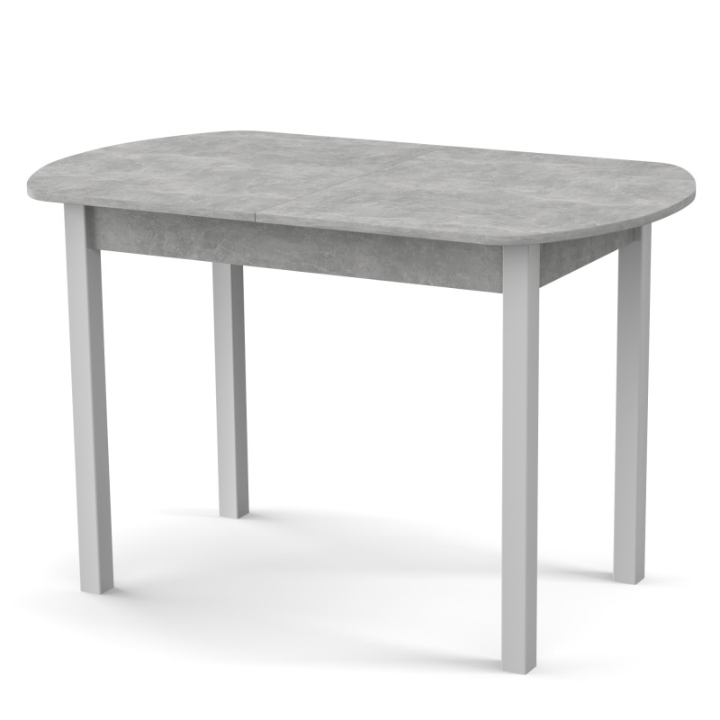 Стіл обідній розсувний МОДЕРН Бетон/Білий (2824837)