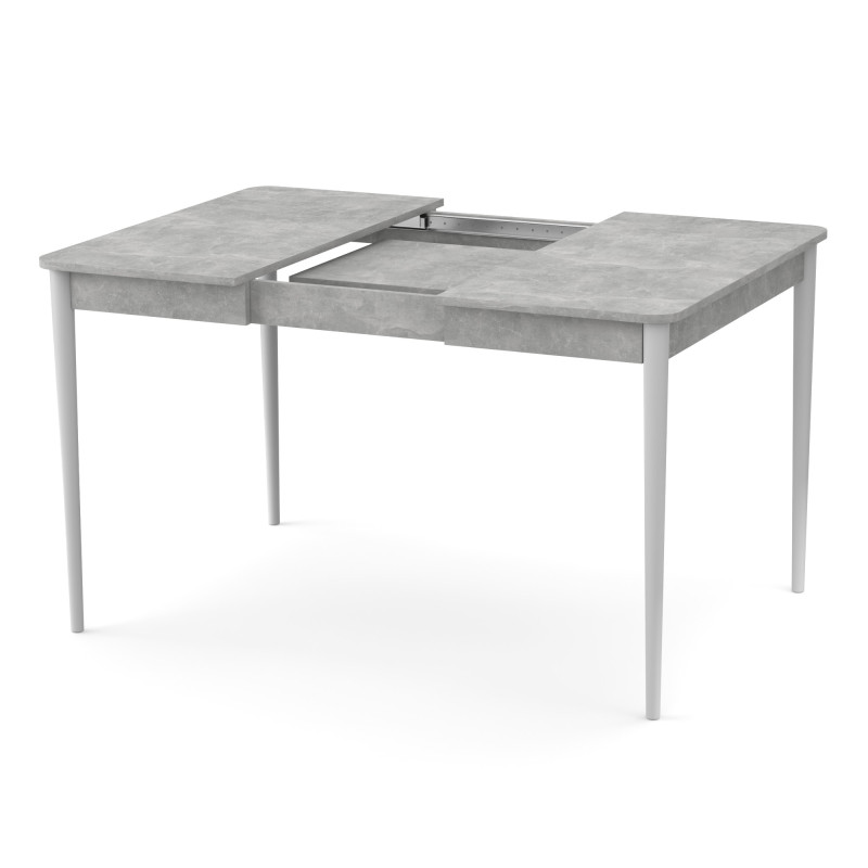 Розсувний стіл МОНО квадрат Бетон/Білий (472006)