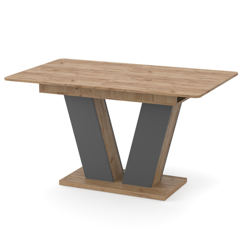 Стіл розсувний ДЕН Дуб крафт золотий/Графіт (558831)