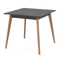 Стіл обідній БОН 780х780 Вугільний камінь 18мм/Лак (558859)