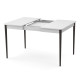 Розсувний стіл МОНО квадрат Білий/Венге (472004)