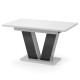 Обеденный раздвижной стол РОЙ МДФ Белый/Черный глянец (616453)