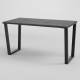 Стіл обідній лофт ГАРТ 1380x675 Вугільний камінь/Чорний (10168-2)