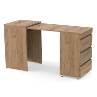 Раздвижной стол-тумба БАРИ Дуб крафт золотой (371865)