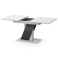 Обеденный раздвижной стол ТРИОН МДФ Белый/Черный глянец (551593)