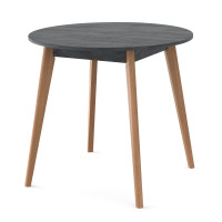 Стол обеденный БОН 880х880 Угольный камень 18 мм/Лак (558812)