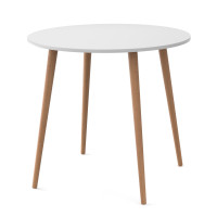 Круглий стіл СЕТ-4 Білий/Лак (558970)