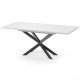 Раздвижной обеденный стол СПАЙДЕР МДФ Белый глянец/Черный 1400x800 (717535)