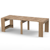 Обідній розсувний стіл для кухні ПІТОН Лайт Дуб крафт золотий (853046)