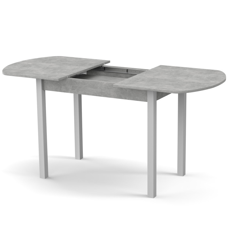 Стіл обідній розсувний МОДЕРН Бетон/Білий (2824837)