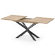 Раздвижной обеденный стол СПАЙДЕР ДСП Дуб кремона Торро/Черный 1400x800 (919771)