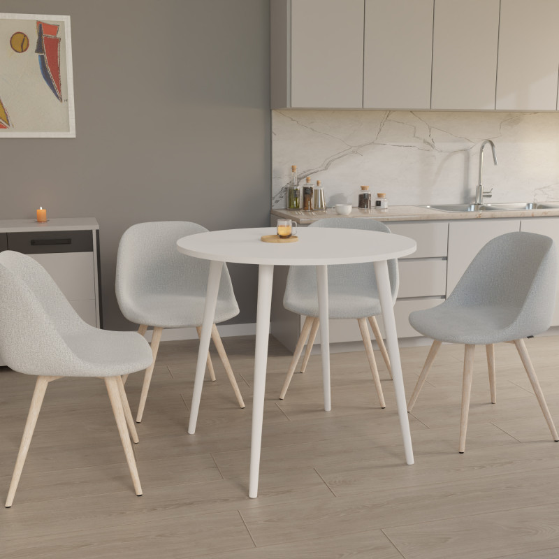 Круглый стол СЕТ-4 Белый/Белый (558955)