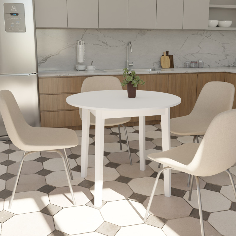 Обеденный круглый стол РОНДО МДФ Белый (324391)