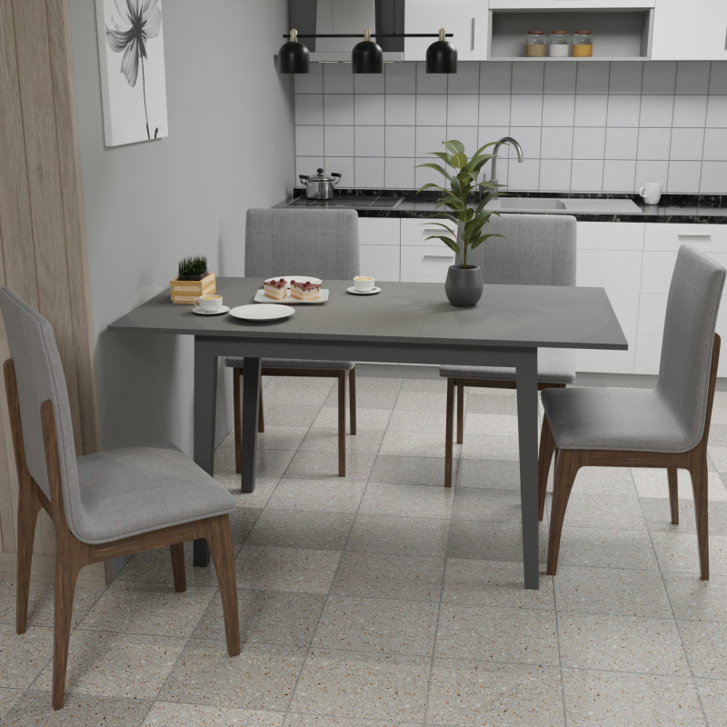 Обідній розкладний стіл БРАВО МДФ Сірий (916533)