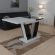 Обеденный раздвижной стол РОЙ МДФ Белый/Черный глянец (616453)