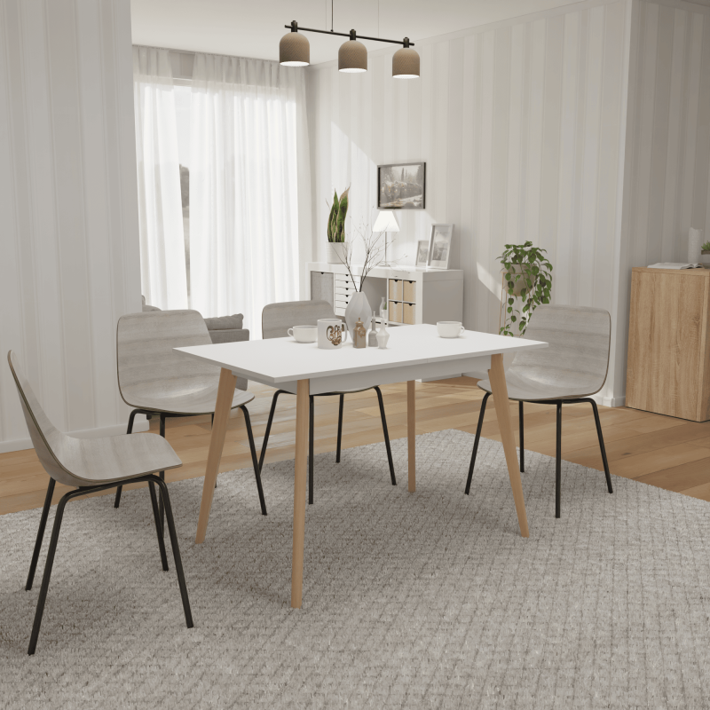 Розкладний стіл БОН 1180х680 Білий/Лак (332947)