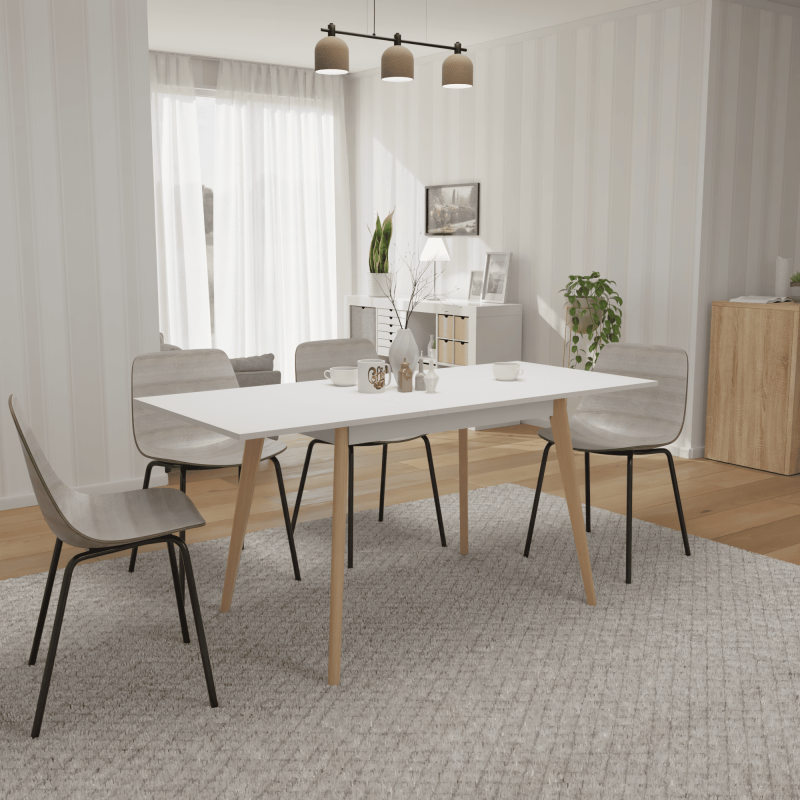 Розкладний стіл БОН 1180х680 Білий/Лак (332947)