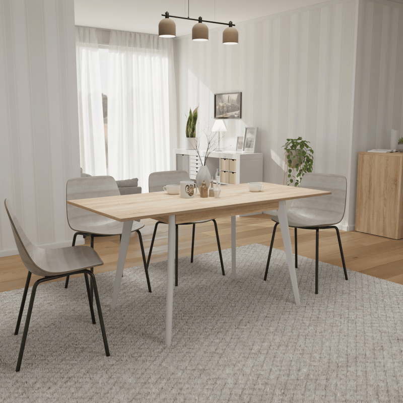 Розкладний стіл БОН 1180х680 Дуб сонома/Білий (332943)