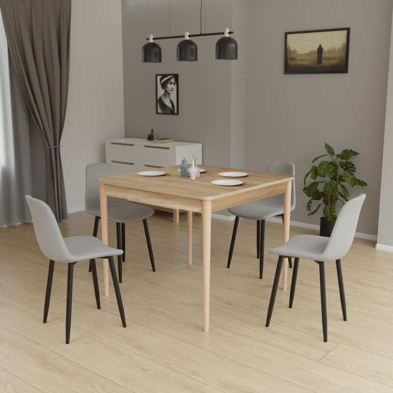 Розсувний стіл МОНО квадрат Дуб сонома/Лак (472002)