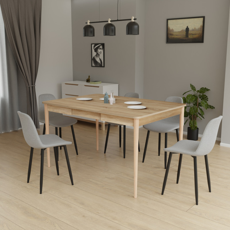 Розсувний стіл МОНО квадрат Дуб сонома/Лак (472002)