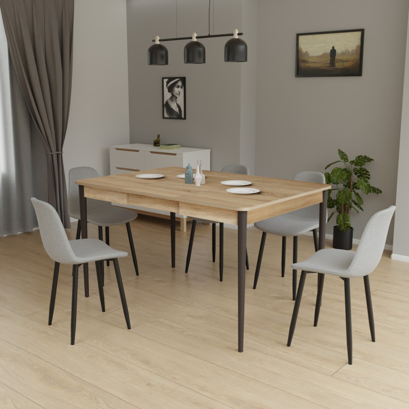 Розсувний стіл МОНО квадрат Дуб сонома/Венге (472005)