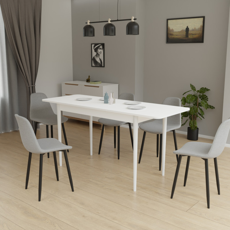 Розсувний стіл МОНО прямокутний Білий/Білий (474062)