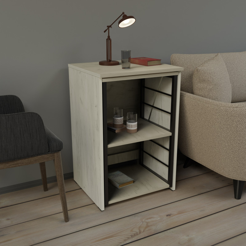 Розсувний стіл тумба ДОЛІН Дуб крафт білий (638202)