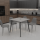 Стіл обідній БОН 780х780 Бетон/Сірий (558862)