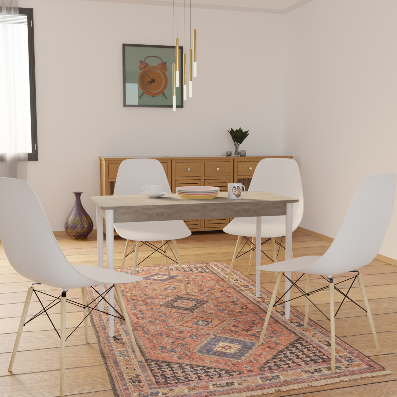 Стіл МОНО 1180х580 Бетон/Білий (559054)