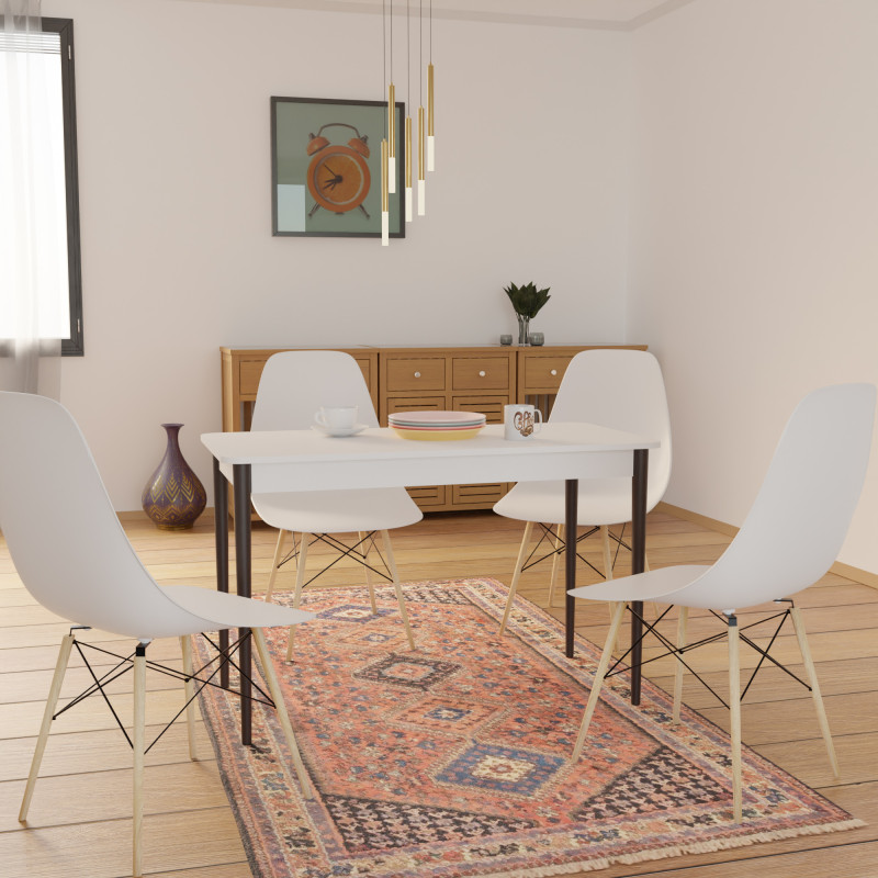 Стіл МОНО 1180х580 Білий/Венге (559060)