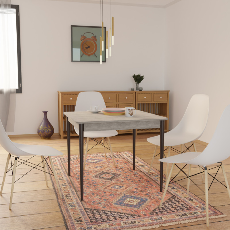 Стіл МОНО 880х880 Бетон/Венге (559039)