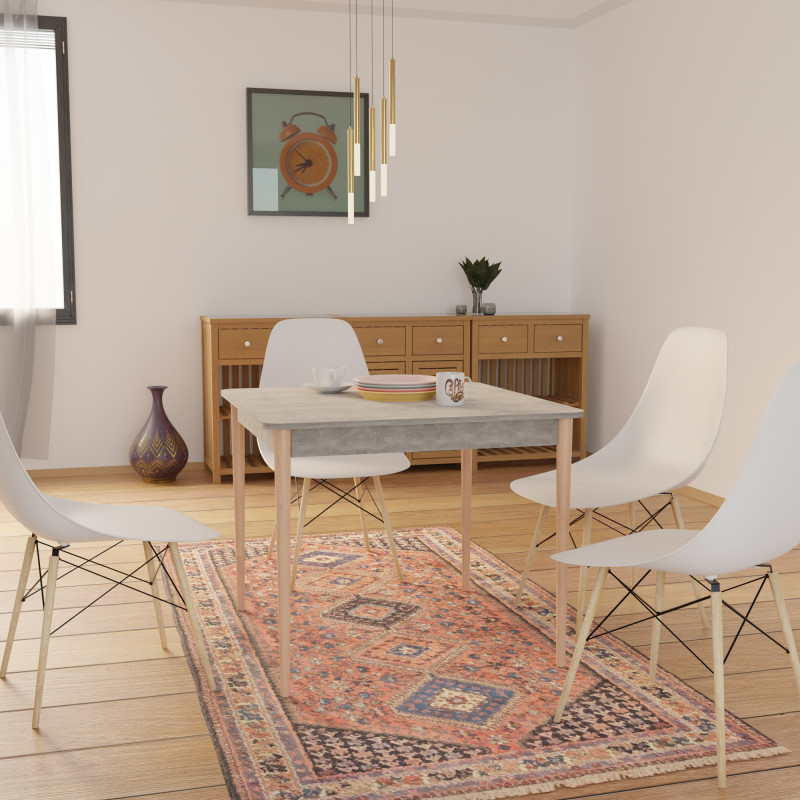 Стіл МОНО 880х880 Бетон/Лак (559044)