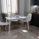 Стол обеденный для кухни ТУРИН 1180 Белый глянец (421491)