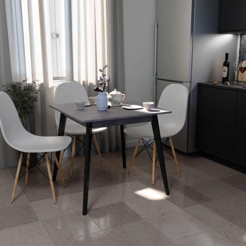 Стіл обідній для кухні ТУРІН 780 Оксид мат Р254 (303434)