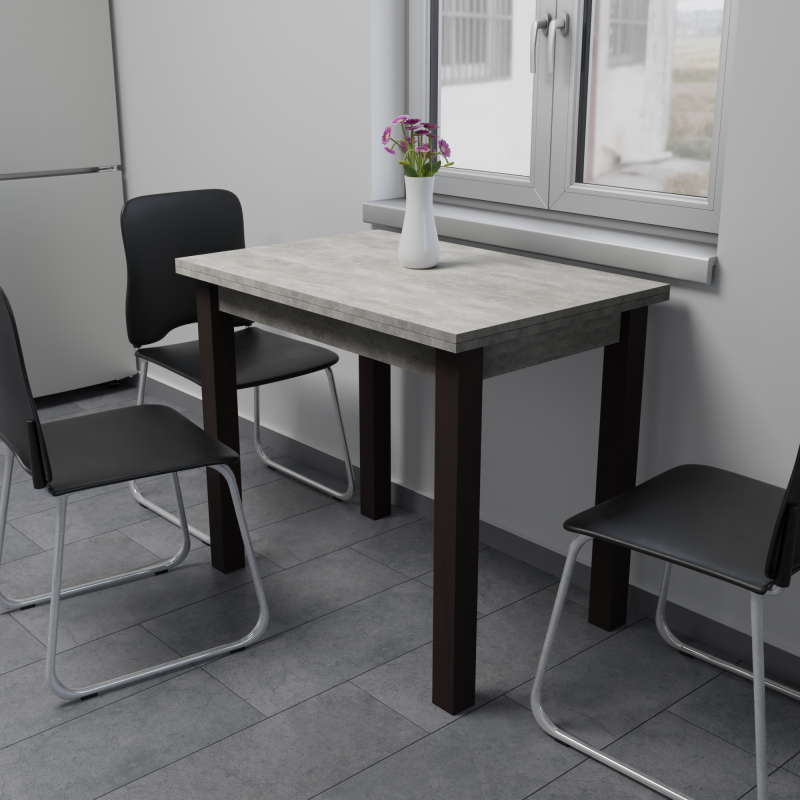 Стол обеденный раскладной ЮК Бетон/Венге (8829525)