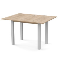 Стол обеденный раскладной ЮК Дуб кремона торро/белый (8821005)