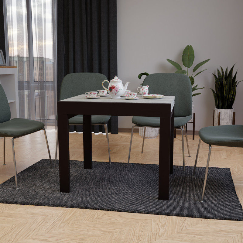 Стіл обідній розсувний КОРС Бетон/Венге (2824825)