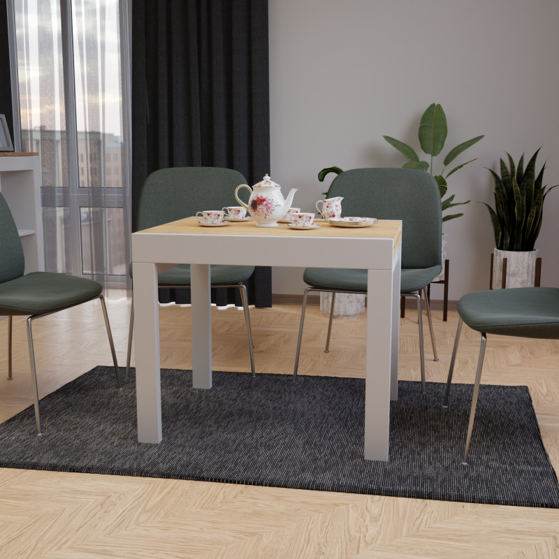 Стіл обідній розсувний КОРС Дуб крафт золотий/Білий (2824824)