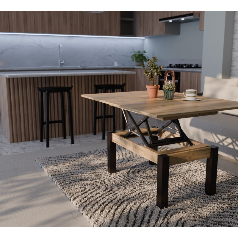 Стіл-трансформер БАТТЕРФЛАЙ Дуб крафт золотий/Венге (229510)